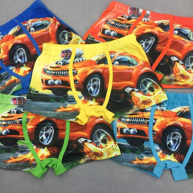 Cartoon Pcs 1 Car Kids Boy Underwear Baby Childrens Boxer Under