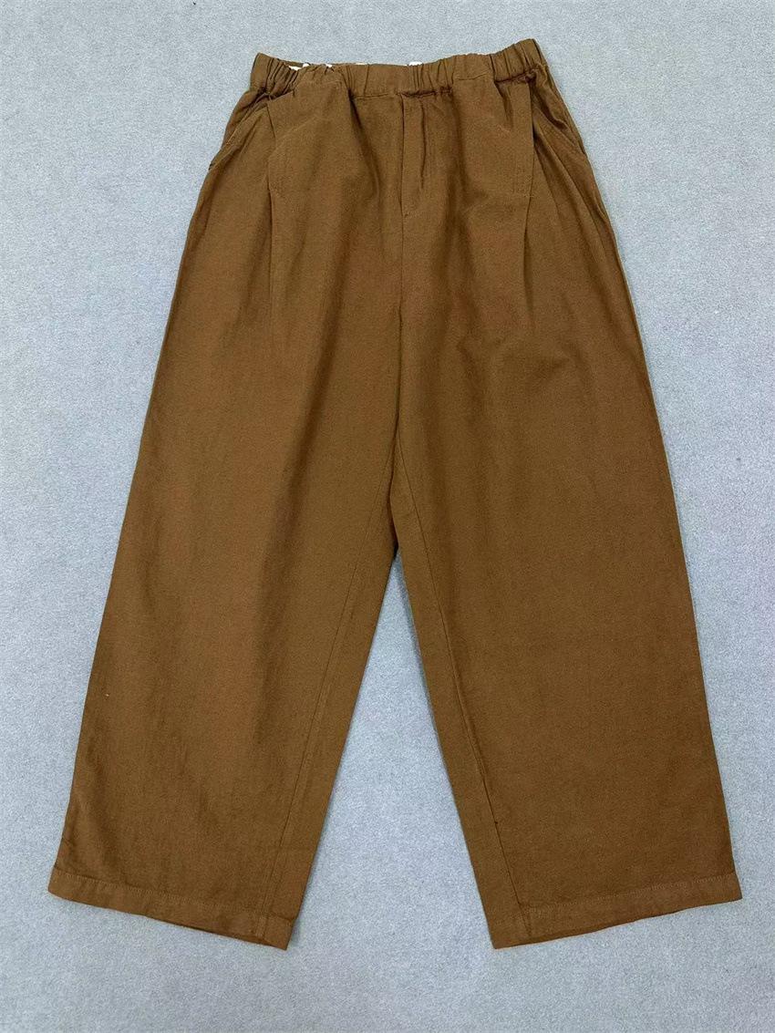 

Johnature Простые свободные японские шаровары женские брюки с эластичной талией повседневные брюки весна-лето для женщин One Size