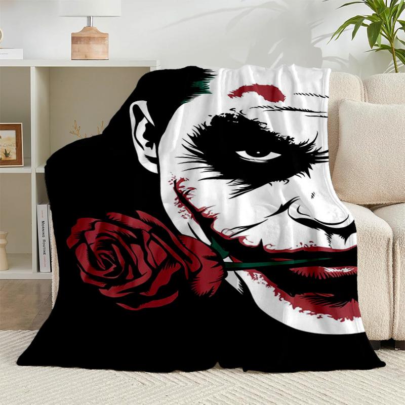 1 Stück coole Clowns-Muster Flanelldecke Geschenk, Geeignet für Männer und Frauen, Weich, Ideal für Betten und Sofa, Geburtstags- oder Weihnachtsgeschenk