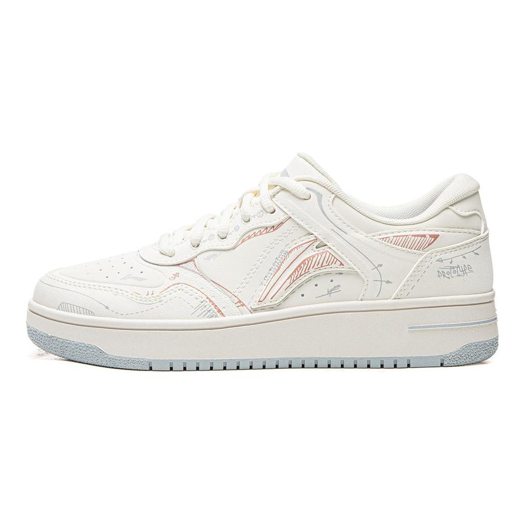 Li Ning Tianji Graffiti Height Increasing Abrasion Resistant Low top Skateboard Shoes Women's AGCW366-2