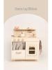 Kids' Wooden Kitchen Playset—Log Style Cooking Toy for Pretend Play