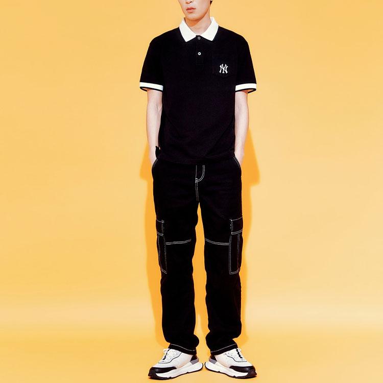 New MLB Polo Shirts Men's Black 3LPQB0133-50BKS