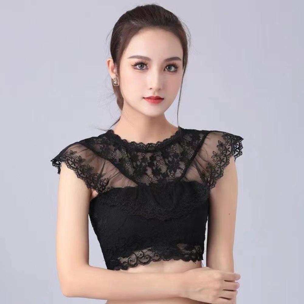 

Шаль Накидка Украшение Кружево Ложный Воротник Черный Белый Сделай Сам Лацкан Половина Рубашки Регулировать Одежду Женщины Девушки