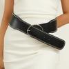 Faux Belt Leather With Rivet Decor And Metal Pin Closure For Trendy Outfits