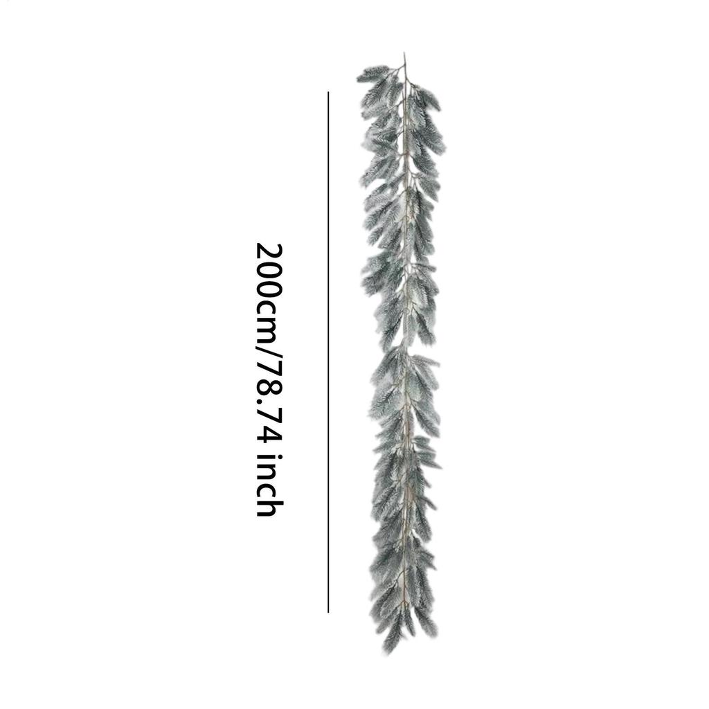 78.74in Green Plant Fake Cedar Artificial Realistic Pine Branches Soft Christmas Stems For Home Patio Yard Wall Living Room