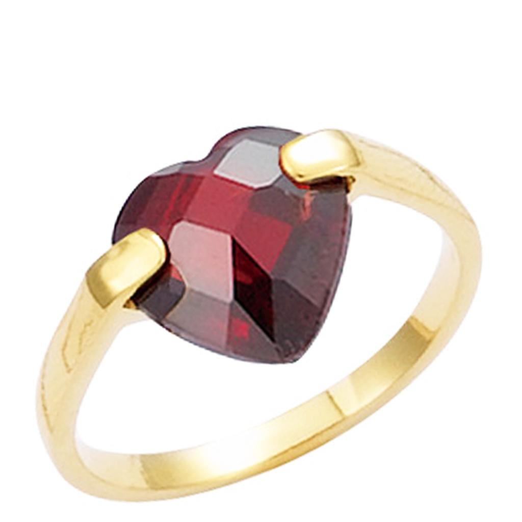 Gold Plated Ring 'Love' Golden Red - 10 Mm