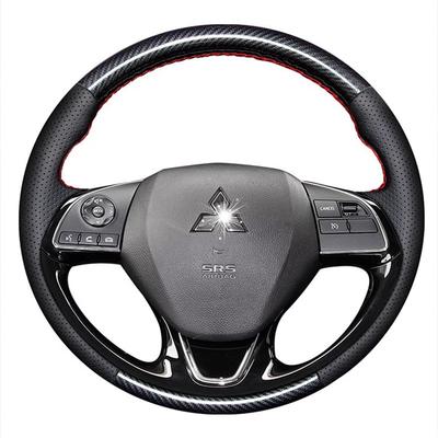 Kézzel varrott szénszálas Bőr Autó kormánylapát Mitsubishi Outlander 2016 - ASX18 Eclipse Cross 2018