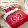 Ensemble de literie avec nom personnalisé 3 piècesHousse de couette imprimé Charlton Athletic + 2 taies d'oreiller Décor de lit doux