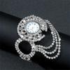 Elegant zinc alloy strap round quartz womens watch with amphibole decoration stylish accessory no chronograph