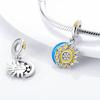 100 % 925 Sterling Silber glänzende bunte Charms Perlen Sonnenblume Schmetterling Sonne Anhänger Fit Original neue Armband DIY Schmuck