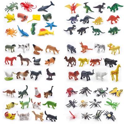 Modelo de Granja de Animales Salvajes e Insectos Marinos: Set de Juguete de Pegamento Suave de Dinosaurio para Niños