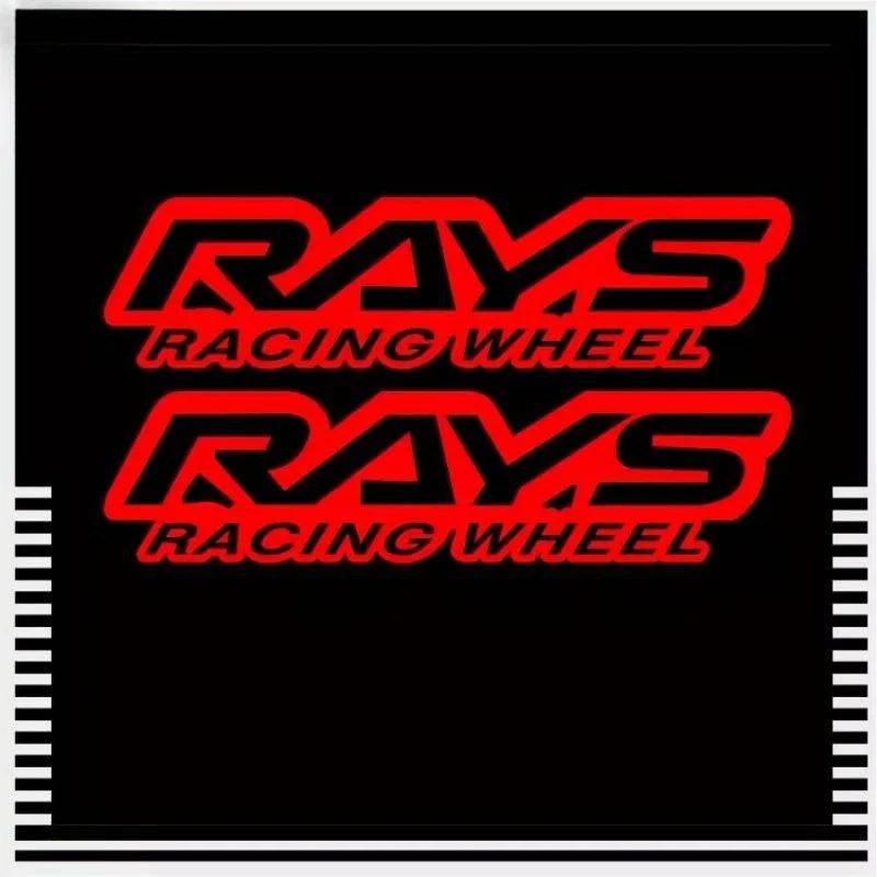 2Pcs/SET RAYS Racing Wheel Logo Stickers, Vinyl Decals for Car Laptop Phone Case, Stylish Tuning Decor & Enthusiast Gift