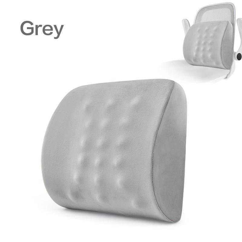 

1 шт. Подушка для поясницы, эргономичная подушка с эффектом памяти, для облегчения боли в пояснице, для автомобильных сидений, офисных кресел 40x35x10cm серый