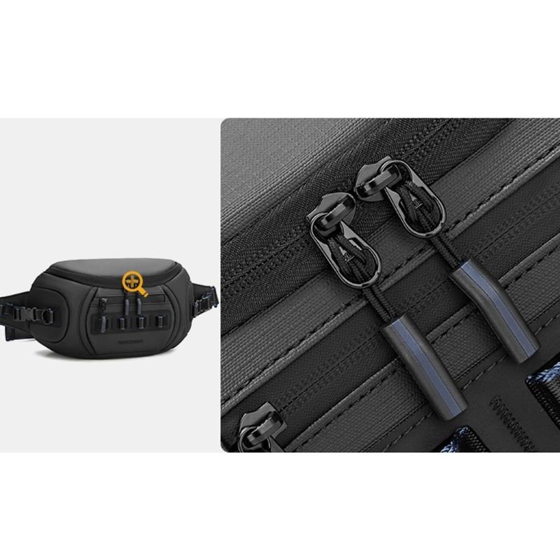 Zaino Pettorale Impermeabile Pratico per Fotocamere DSLR Borsa a Spalla Multi Scomparto Tessuto Oxford Borsa a Tracolla Per Fotografi