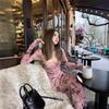 Sweet and spicy style imperial sister atmosphere hip skirt women's spring and autumn new slim and thin retro beautiful temperament dress