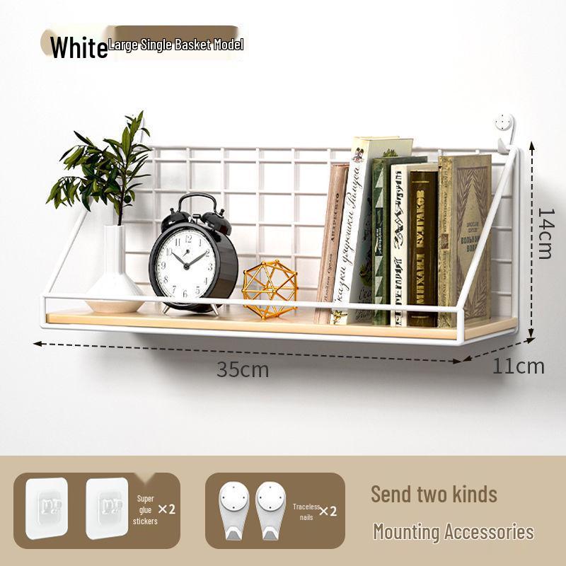 Lochfreies Lagerregal zur Wandmontage: Schlafsaal & Schlafzimmer Organizer Regal
