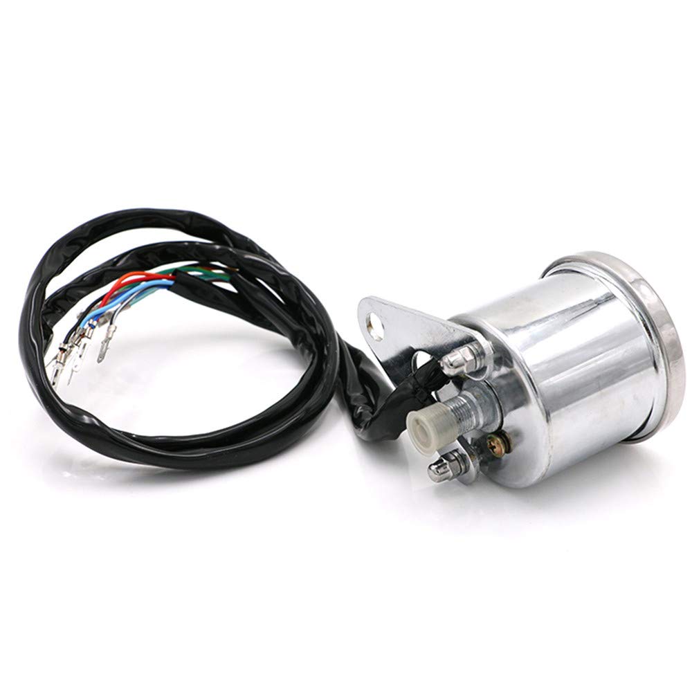 HANSWD Motorcycle Digital Odometer Speedometer Tachometer Gauge LED Indicator Universal DC