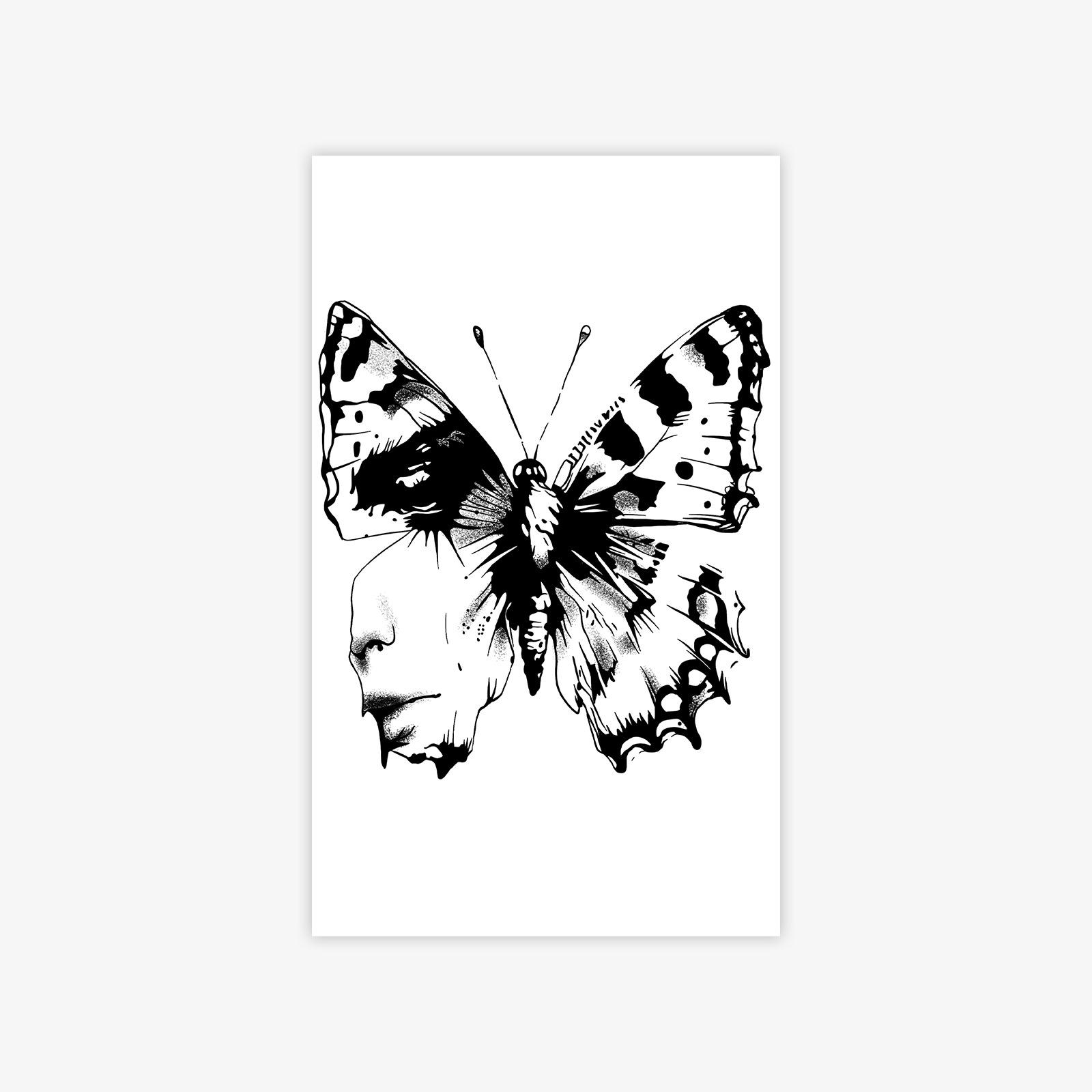 Dark Stream of Consciousness Niche Personality Brain Heart Totem Tattoo Stickers 9*15