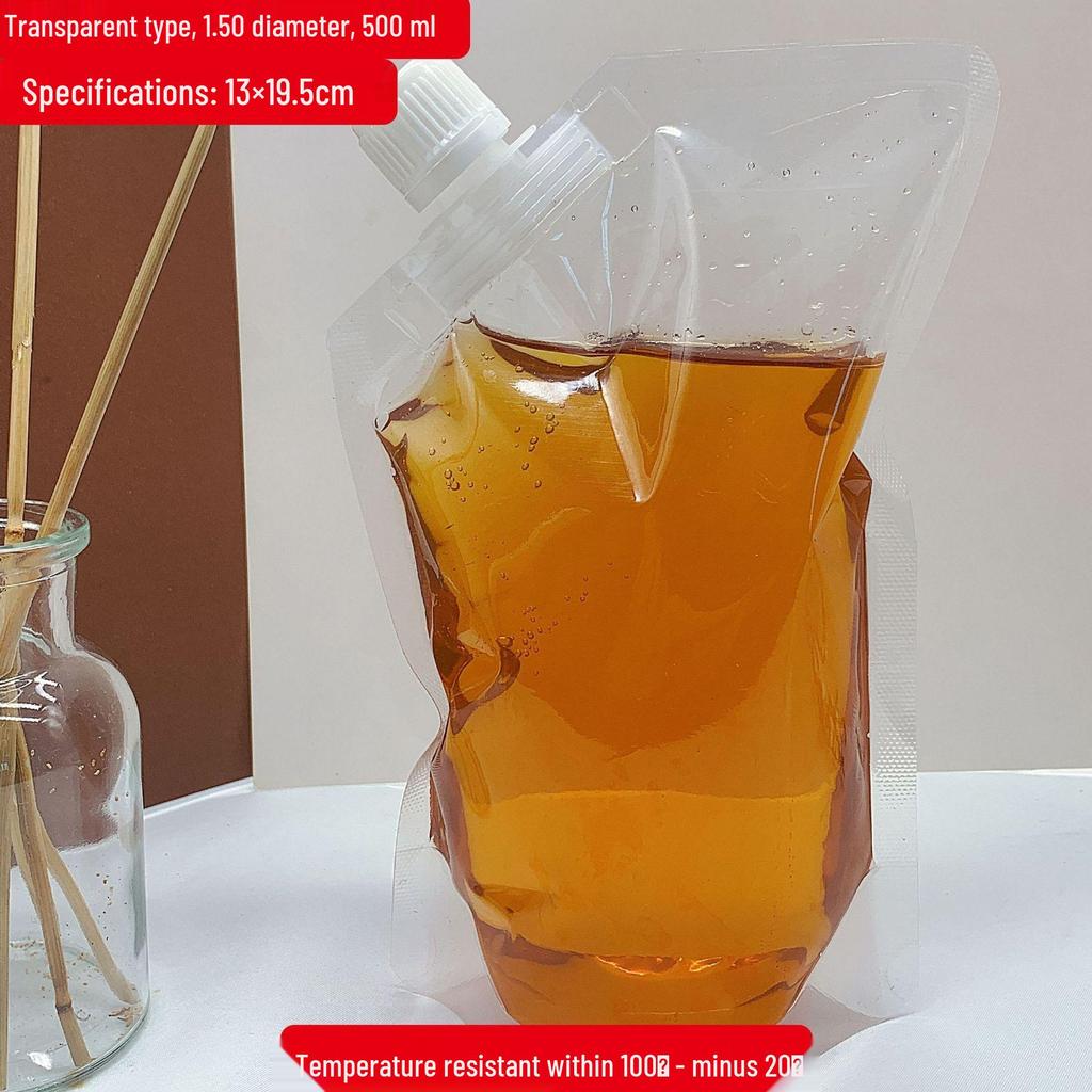 Large Caliber Self-Standing Angled Spout Bag for Food-Grade Liquid Portioning