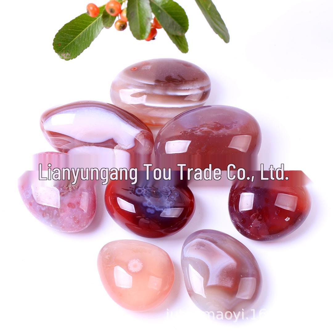 

Natural Non-Dyed Agate Tumbled Stones for Aquariums, Potted Plants, Landscaping, and Children s Treasure Hunts - 1 Jin 3-6 cm, 500g
