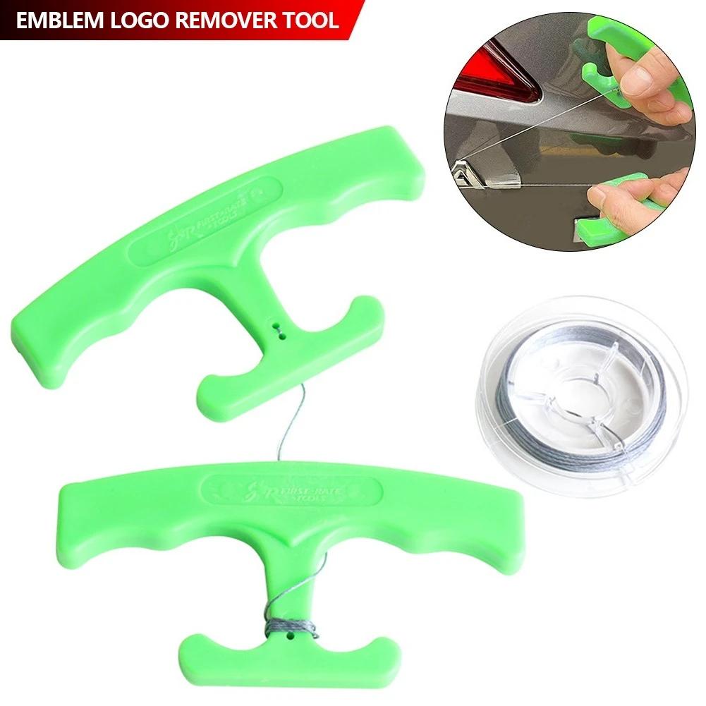 Vehicle Emblem Remover Ergonomic Portable Logo Remover Kit Green Sticker Remover Tool Labor-Saving Auto Sticker Remover