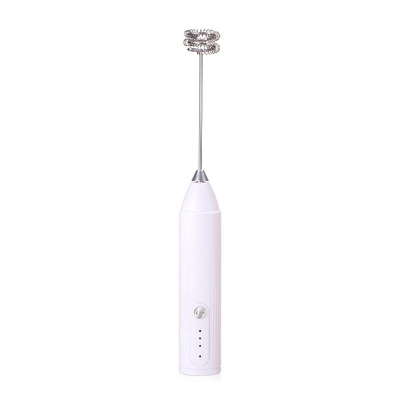 

Wireless Rechargeable Electric Milk Frother Speed Adjustable Handheld Foam Maker Mixer for Latte Cappuccino Chocolate белый