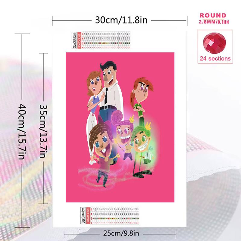 The Fairly OddParents 100% Round Full Drill 5D DIY Diamond Painting Embroidery Cross Stitch Rhinestone Décor