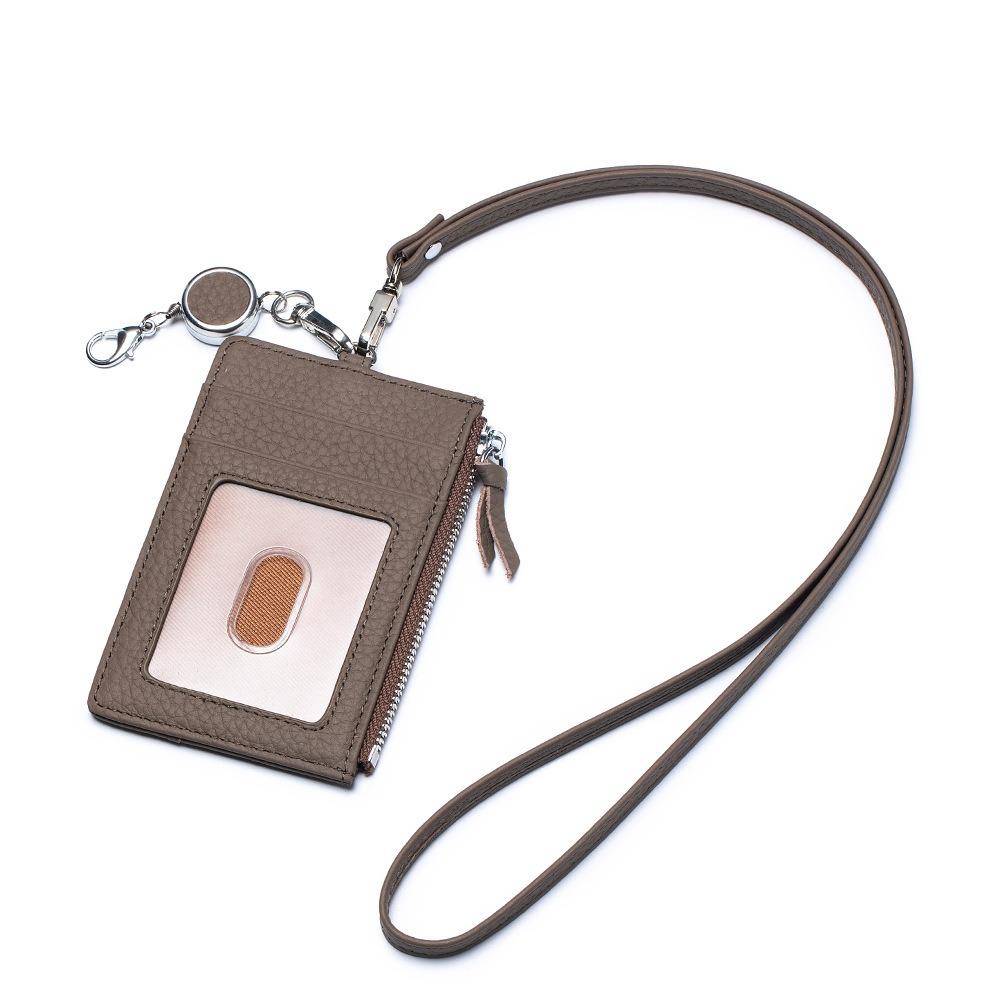 Portable Reel Strap Badge Holder with Lanyard Male Wallet Neck Strap Card Holder  Male