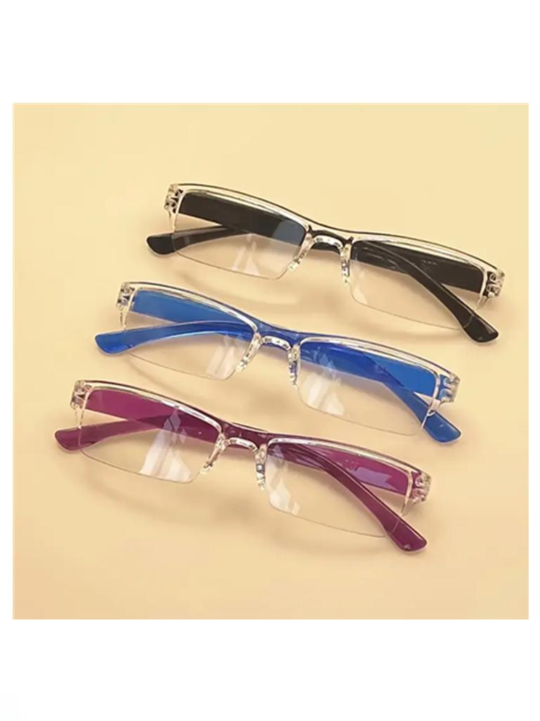 6pcs Reading Glasses Ultra-Light HD Reading Glasses for Men & Women - Stylish Square Frame Portable Design Adjustable