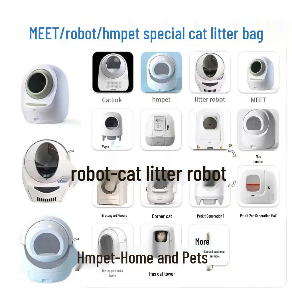 Disposable Cat Litter Bags with Drawstring – Fits Automatic Litter Boxes, Thickened for Large, Medium, and Small Sizes