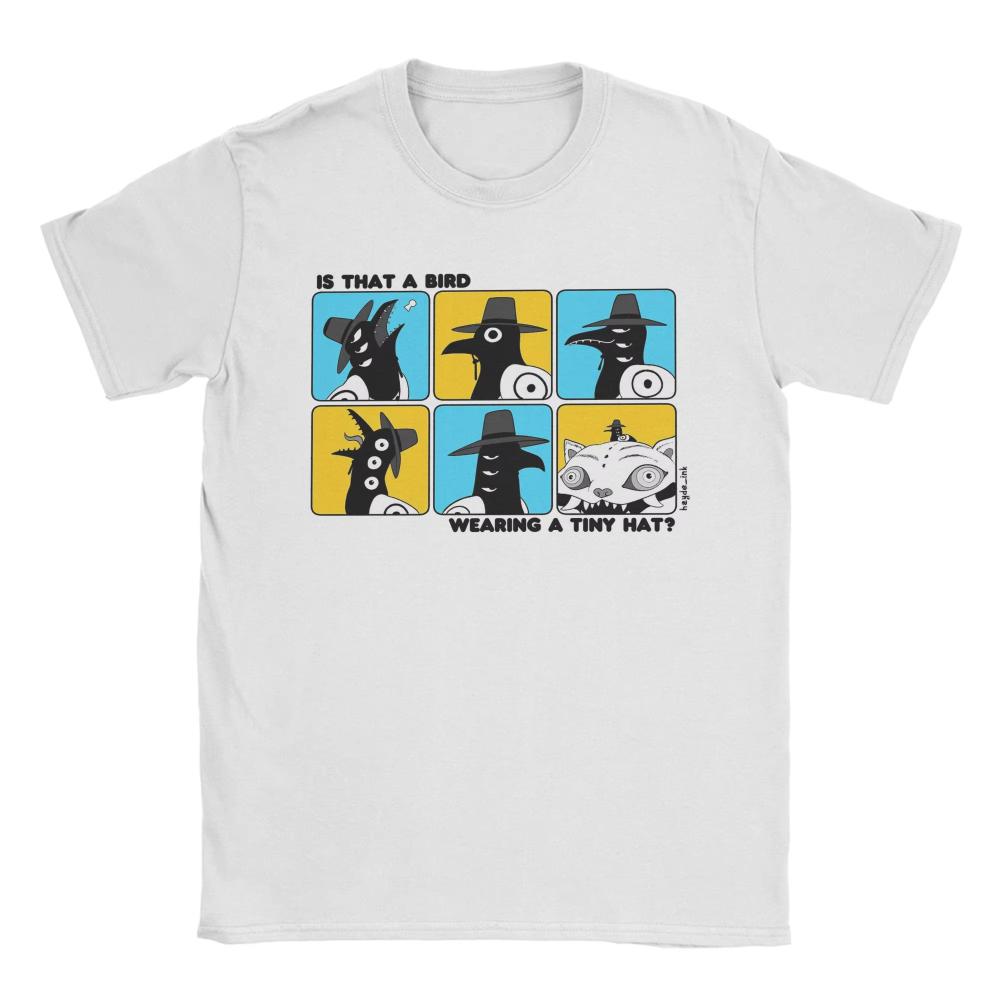 Is That A Bird Wearing A Tiny Hat Kpop Demon Hunters Cotton T Shirt Men's Summer Women T-Shirt O Neck Hippie Shirt Oversize Tops