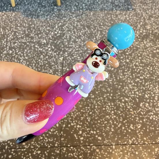 Cartoon Retractable Ballpoint Pen for Students Cute Dog Gel Pen