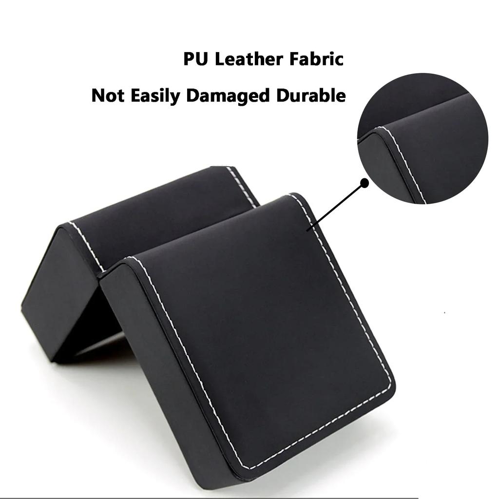 NEW Black Single Watch Gift Box with Pillow PU Leather Wristwatch Display Case Organizer for Men Clamshell PU Leather Watch Case