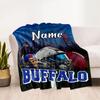 Buffalo Football Cityscape Customize Your Name Blanket Gift Customizable Blanket Warmthful Decor for Bed Seaside Living Room Chair for All Occasions