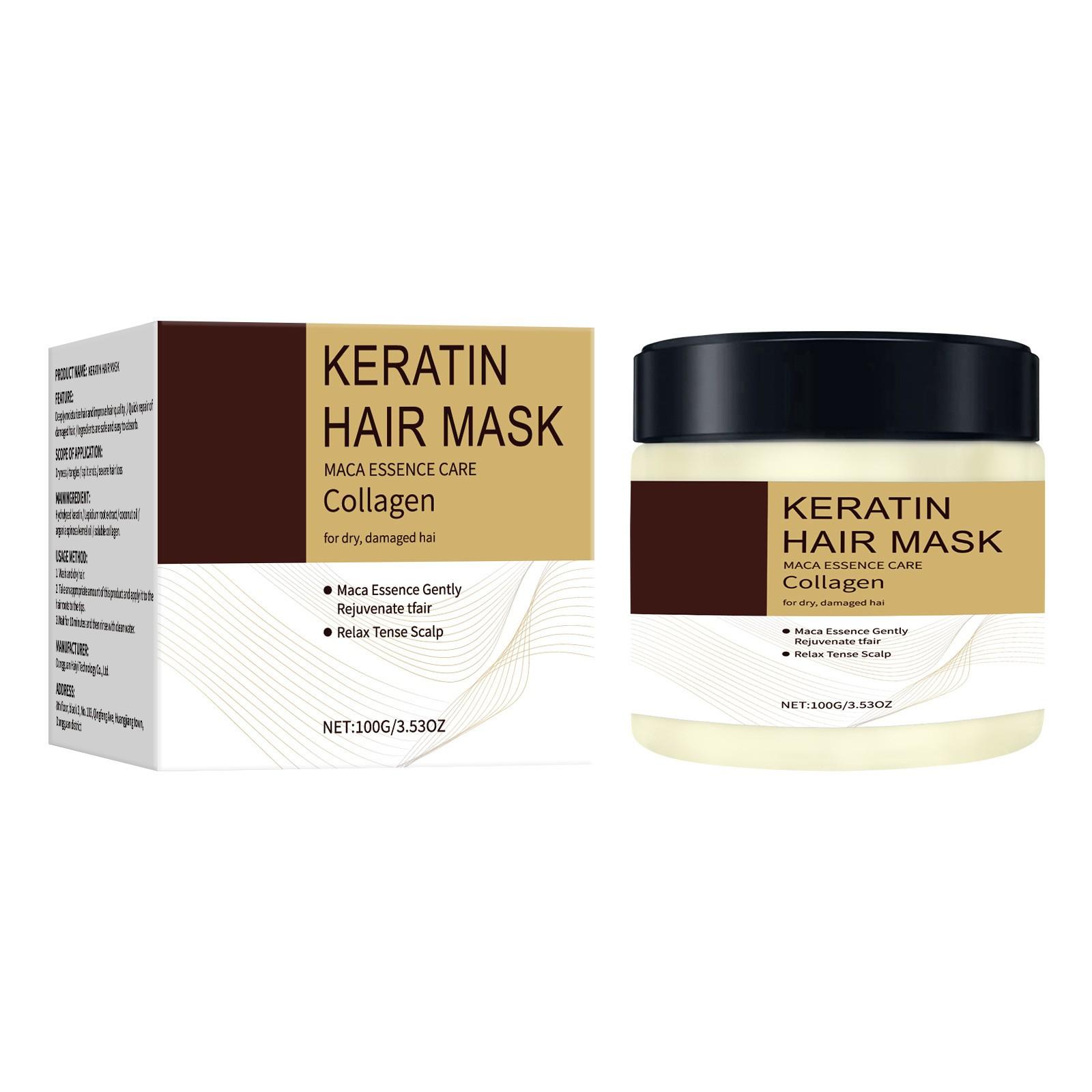 

Коллагеновая маска для волос с аргановым маслом и аргановым маслом для волос – для сухих поврежденных волос One Size