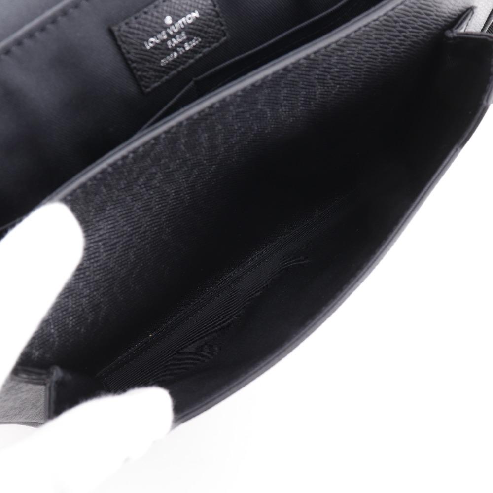 Louis Vuitton Taigalama Shoulder Bag M30746 Messenger Bag Black Taiga/Monogram Eclipse Canvas Mens Used