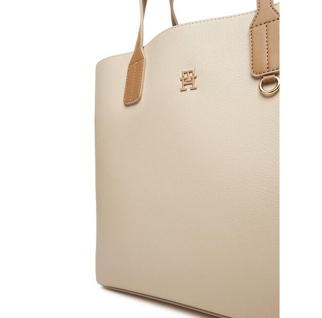 Bag Tommy Hilfiger Tommy Hilfiger Th Distinct Satchel AW0AW17463 Beige