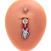 Gaibei Luxurious Heart-Shaped Belly Button Ring Pendant - European & American Fashion Jewelry