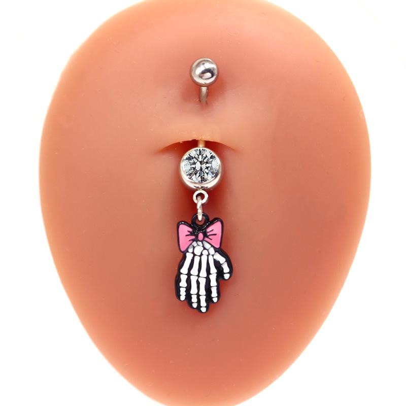 Gaibei Luxurious Heart-Shaped Belly Button Ring Pendant - European & American Fashion Jewelry