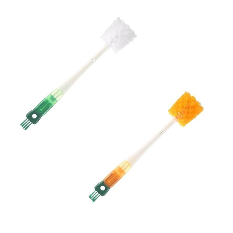 Versatile Household Cup Brush Bottle Brush Kitchen Groove Cleaning Tool Long Handle Brush 5 In 1 Cleaning Set Green