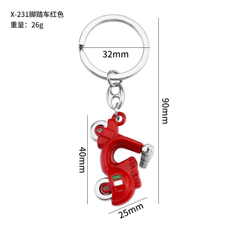 Creative Moto 3D Simulation Keyring Pendant Motorcycle Hobby Metal Stainless Steel Keychain Backpack Pendant Key Ring Chain Gift