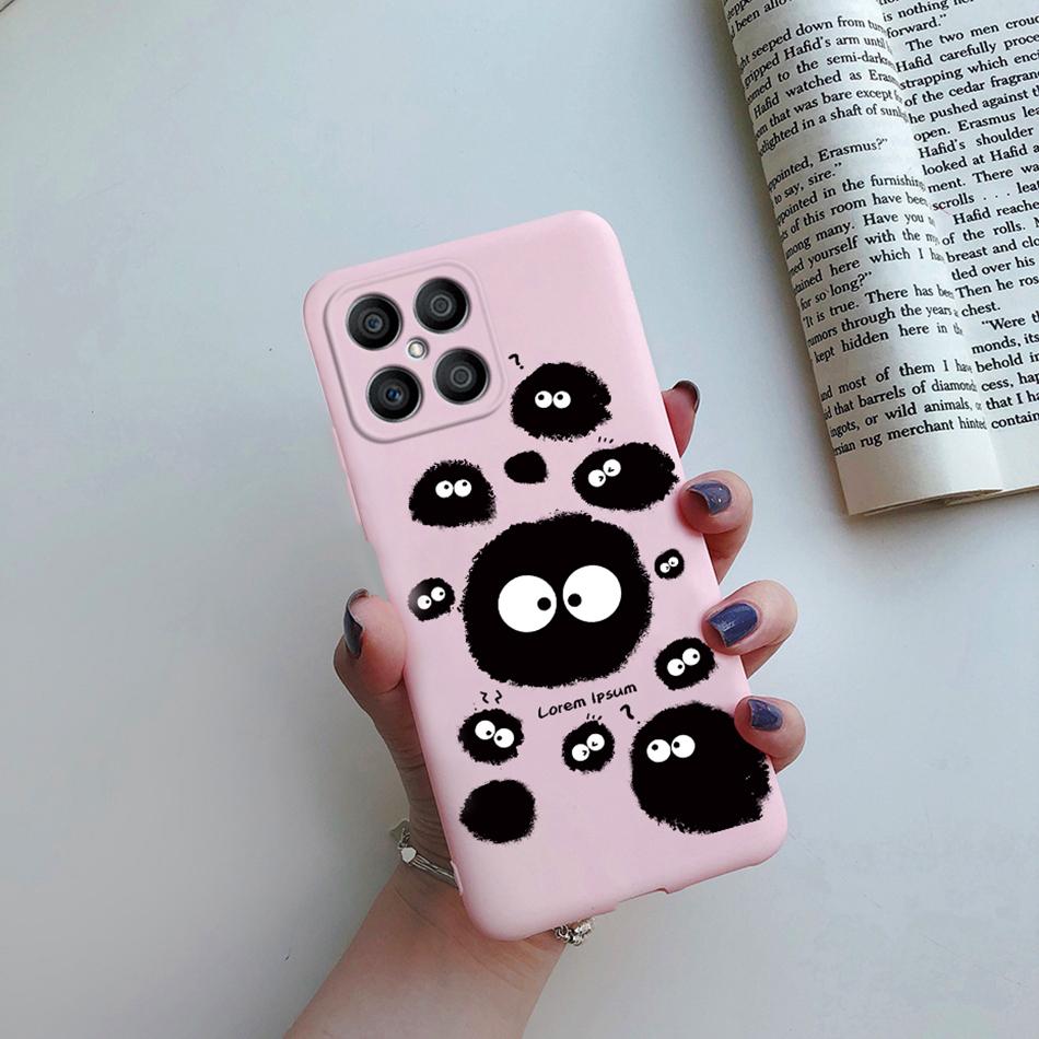 For Huawei X8 Case Fashion Flower Cartoon Pattern Soft Silicone Back Cover For Honor X8 4G TFY-LX1 TFY-LX2 TFY-LX3 HonorX8 Funda