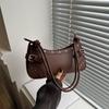 French Chic Small Pu Handbag With Zip Closure And Interior Phone Pocket For Casual Outings