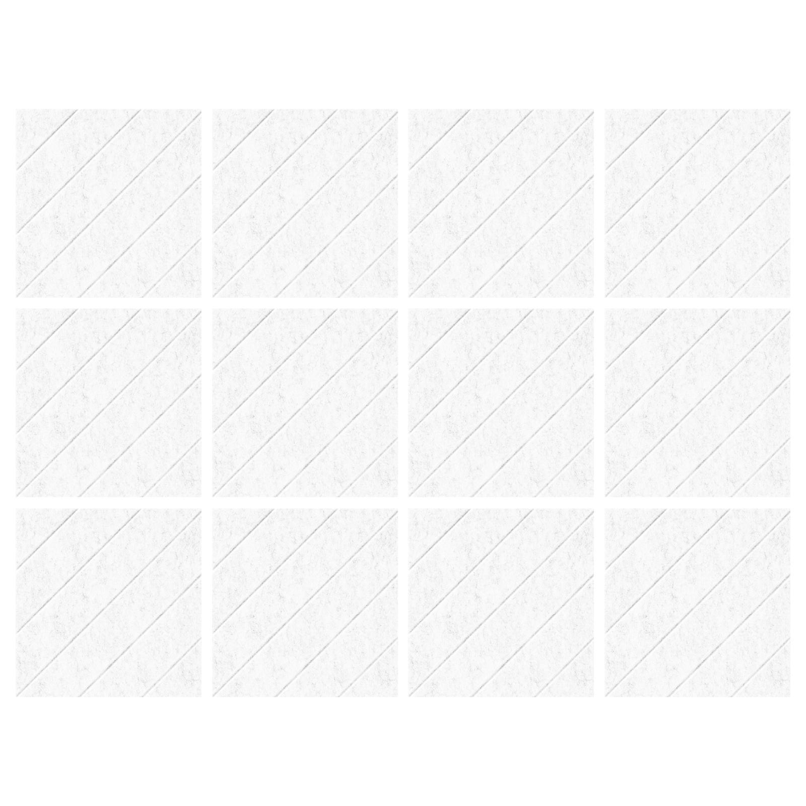 

12 шт. Звукоизоляционные пенопанели Полиэфирная текстура Акустическая обработка Настенная плитка Идеально подходит для гостиной, студий белый