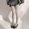 Women Vintage Slim Stockings Solid Color Thicken Ribbed Striped Pantyhose Tights