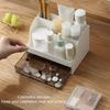 Remotes Pens Pencils Booklets Table Organizer with Drawer Home Office Makeup Tool Stationery Storage Box Phone Stand