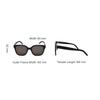 Saint Laurent Logo Irregular Shape Sunglasses Unisex sunglasses Black SLM105F001