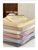 Simple Style Solid Color Washed Cotton Bed Sheet - Pure Cotton, Yarn-Dyed, Single Piece for Dormitory Use