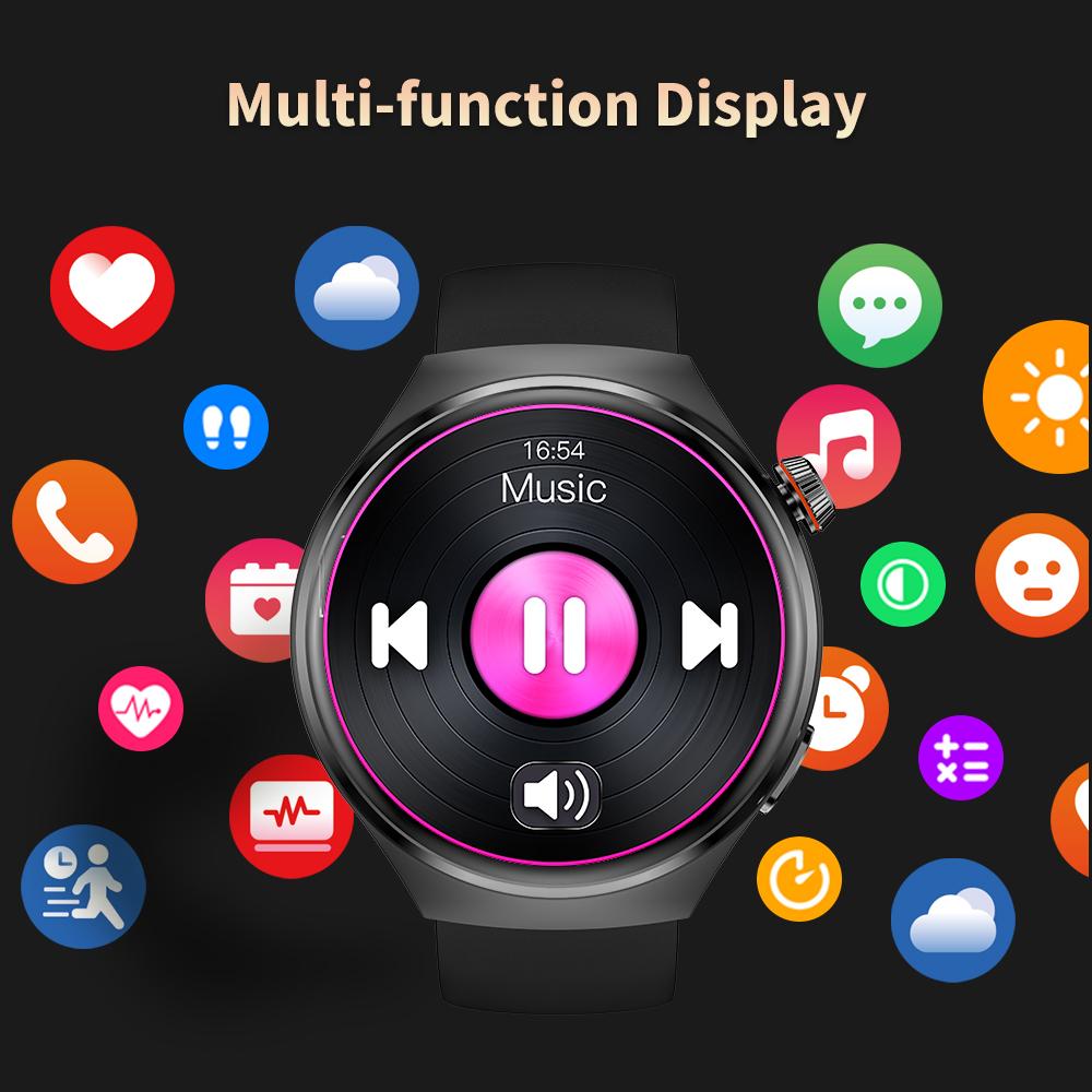 2025 For Android GT4 Pro GPS Track Smart Watch Men 360*360 AMOLED Screen Heart Rate Bluetooth Call IP67 Waterproof Man Smartwatch
