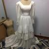 Wedding Dress Vintage Lace Wedding Dress 2025 Boho A Line Bride Gown Half Sleeves Tiered Wedding Gowns Customized